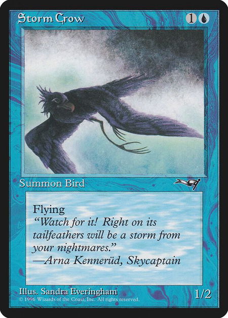 Storm Crow (Flying Left) - Alliances Magic: The Gathering trading card