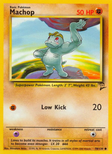 Machop - Base Set 2 Pokémon trading card