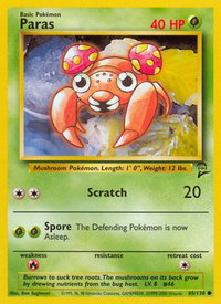 Paras - Base Set 2 (BS2) #085/130 - Common Pokémon Trading Card