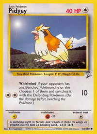 Pidgey - Base Set 2 (BS2) #086/130 - Common Pokémon Trading Card