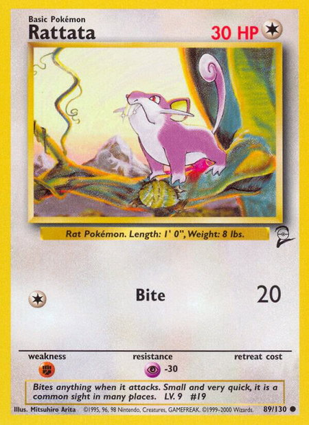 Rattata - Base Set 2 Pokémon trading card