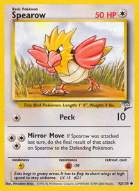 Spearow - Base Set 2 (BS2) #092/130 - Common Pokémon Trading Card