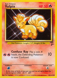 Vulpix - Base Set 2 (BS2) #099/130 - Common Pokémon Trading Card