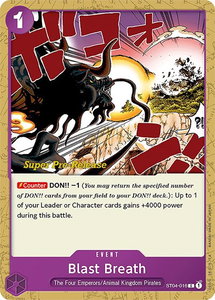 Blast Breath - Super Pre-Release Starter Deck 4: Animal Kingdom Pirates (ST-04 PRE) #ST04-016 - Common One Piece Trading Card