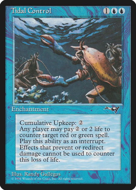 Tidal Control - Alliances Magic: The Gathering trading card