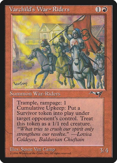 Varchild's War-Riders trading card from Alliances Varchild's War-Riders - Alliances Magic: The Gathering trading card