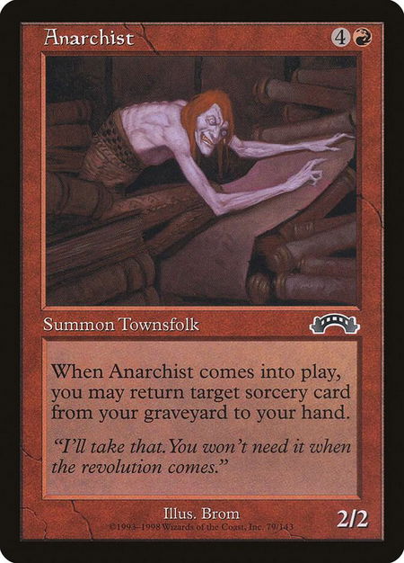 Anarchist - Exodus Magic: The Gathering trading card