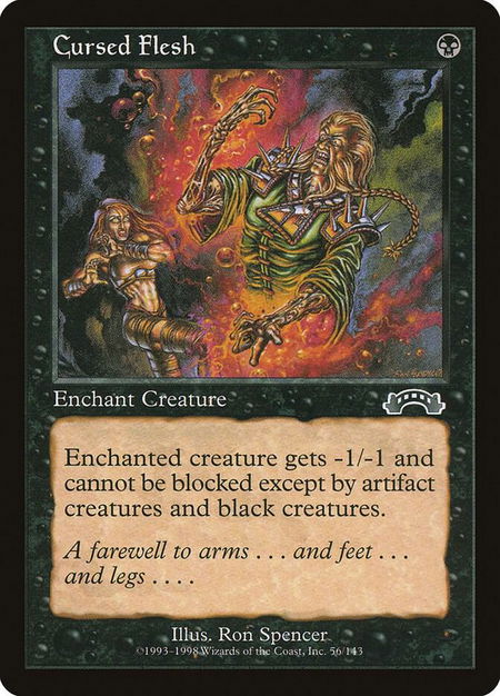Cursed Flesh - Exodus Magic: The Gathering trading card