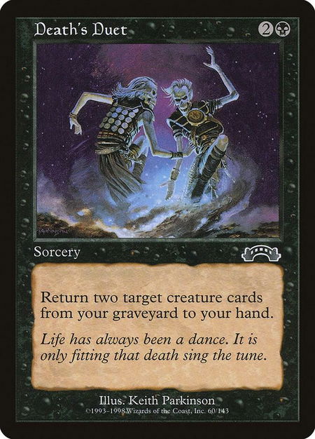 Death's Duet - Exodus Magic: The Gathering trading card