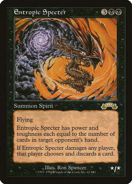 Entropic Specter - Exodus Magic: The Gathering trading card
