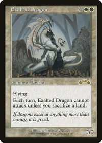 Exalted Dragon - Exodus (EXO) #6 - Rare Magic: The Gathering Trading Card