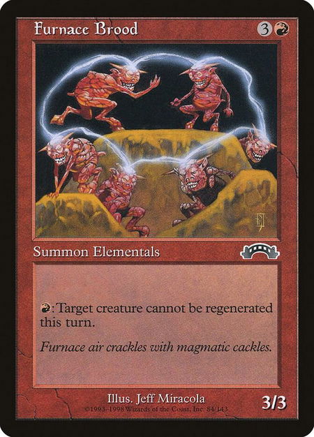 Furnace Brood - Exodus Magic: The Gathering trading card