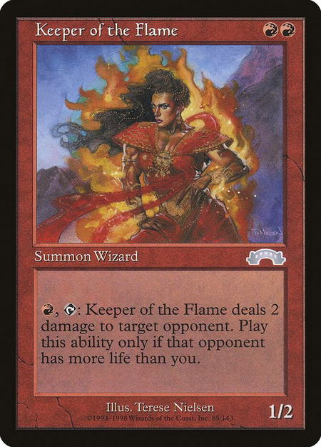 Keeper of the Flame - Exodus Magic: The Gathering trading card