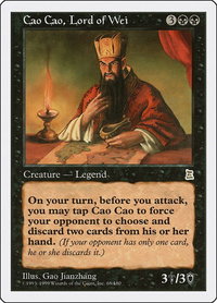 Cao Cao, Lord of Wei - Portal Three Kingdoms (PTK) #68 - Rare Magic: The Gathering Trading Card