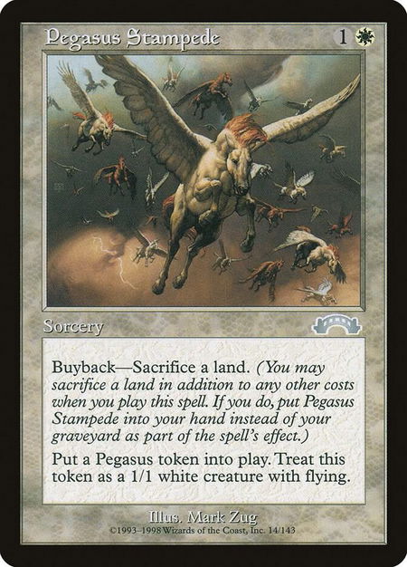 Pegasus Stampede - Exodus Magic: The Gathering trading card