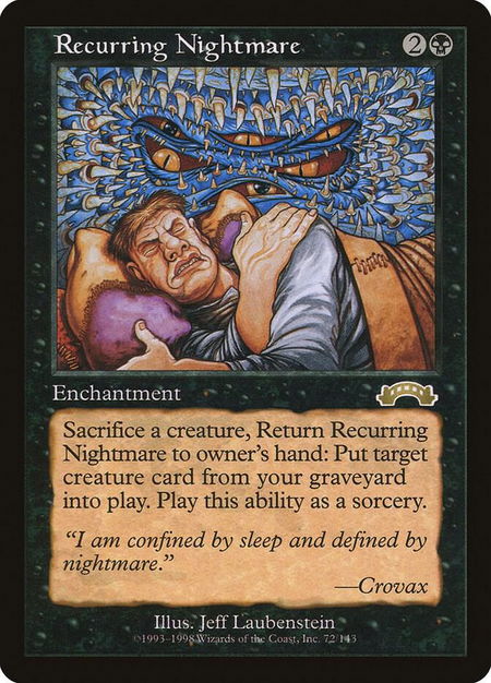 Recurring Nightmare - Exodus Magic: The Gathering trading card