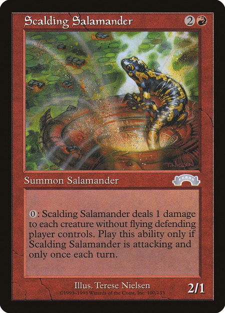 Scalding Salamander - Exodus Magic: The Gathering trading card