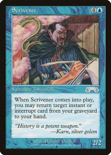 Scrivener - Exodus Magic: The Gathering trading card