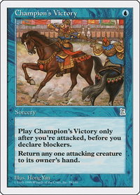 Champion's Victory - Portal Three Kingdoms (PTK) #39 - Uncommon Magic: The Gathering Trading Card