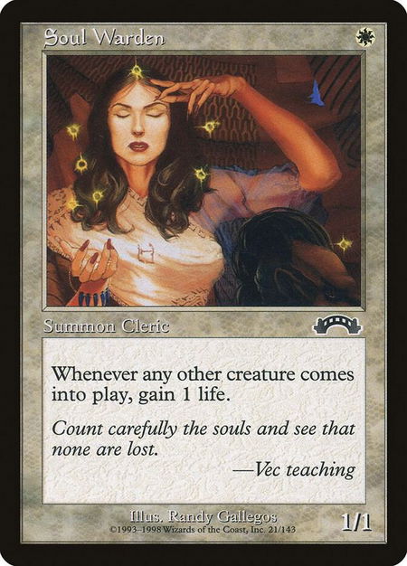Soul Warden - Exodus Magic: The Gathering trading card