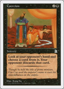 Coercion - Portal Three Kingdoms (PTK) #70 - Uncommon Magic: The Gathering Trading Card