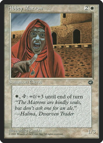 Abbey Matron - Homelands Magic: The Gathering trading card