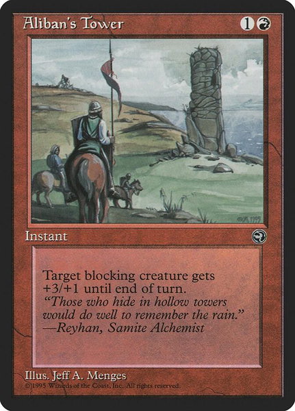 Aliban's Tower trading card from Homelands Aliban's Tower - Homelands Magic: The Gathering trading card