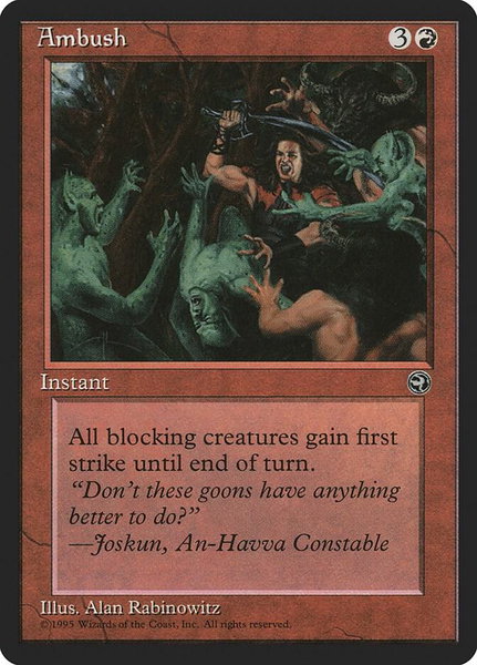 Ambush - Homelands Magic: The Gathering trading card
