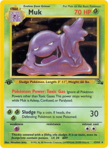 Muk (13) - Fossil (FO) #13/62 - Holo Rare Pokémon Trading Card