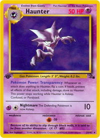 Haunter (21) - Fossil (FO) #21/62 - Rare Pokémon Trading Card