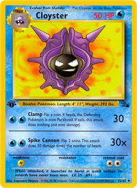 Cloyster - Fossil (FO) #32/62 - Uncommon Pokémon Trading Card