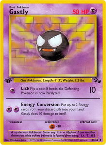 Gastly - Fossil (FO) #33/62 - Uncommon Pokémon Trading Card