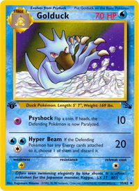 Golduck - Fossil (FO) #35/62 - Uncommon Pokémon Trading Card