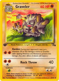 Graveler - Fossil (FO) #37/62 - Uncommon Pokémon Trading Card