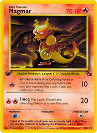 Magmar - Fossil (FO) #39/62 - Uncommon Pokémon Trading Card
