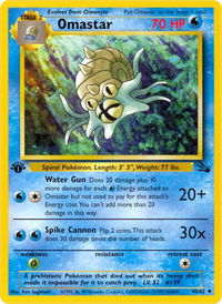 Omastar - Fossil (FO) #40/62 - Uncommon Pokémon Trading Card