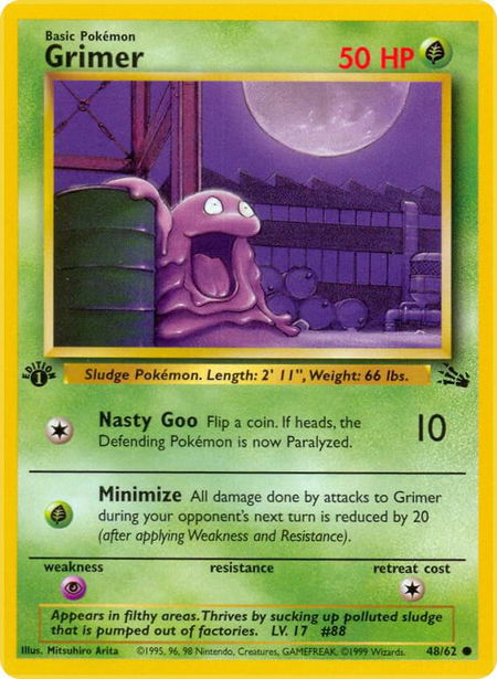 Grimer - Fossil Pokémon trading card