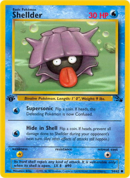 Shellder - Fossil Pokémon trading card