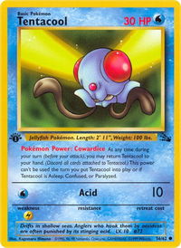 Tentacool - Fossil (FO) #56/62 - Common Pokémon Trading Card