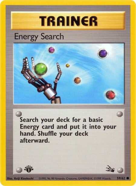 Energy Search - Fossil Pokémon trading card