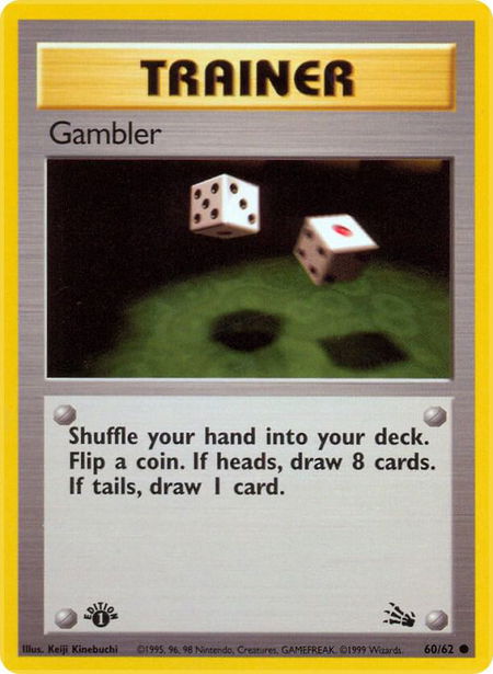 Gambler - Fossil Pokémon trading card