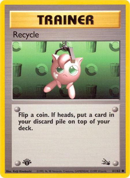 Recycle - Fossil Pokémon trading card