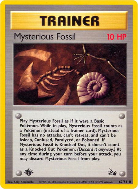 Mysterious Fossil - Fossil Pokémon trading card