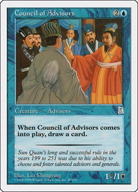 Council of Advisors - Portal Three Kingdoms (PTK) #40 - Uncommon Magic: The Gathering Trading Card