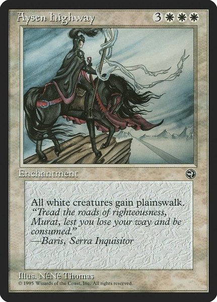 Aysen Highway trading card from Homelands Aysen Highway - Homelands Magic: The Gathering trading card