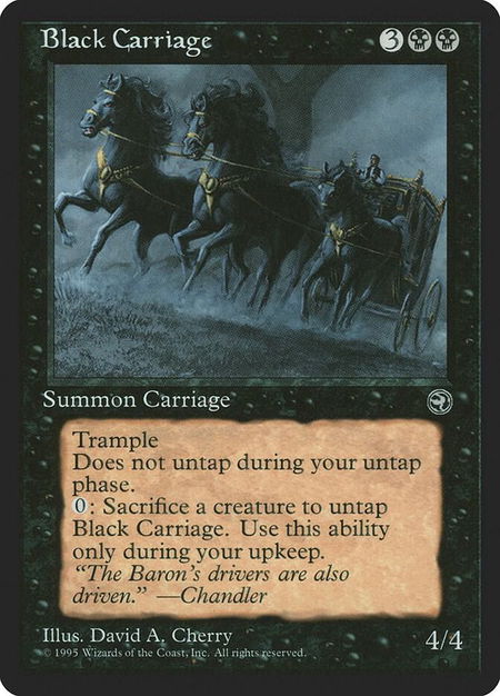 Black Carriage - Homelands Magic: The Gathering trading card