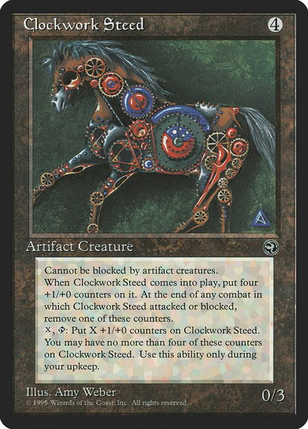 Clockwork Steed - Homelands Magic: The Gathering trading card