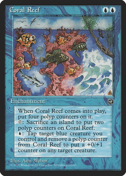 Coral Reef trading card from Homelands Coral Reef - Homelands Magic: The Gathering trading card