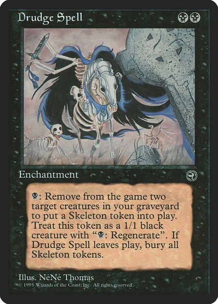 Drudge Spell - Homelands Magic: The Gathering trading card