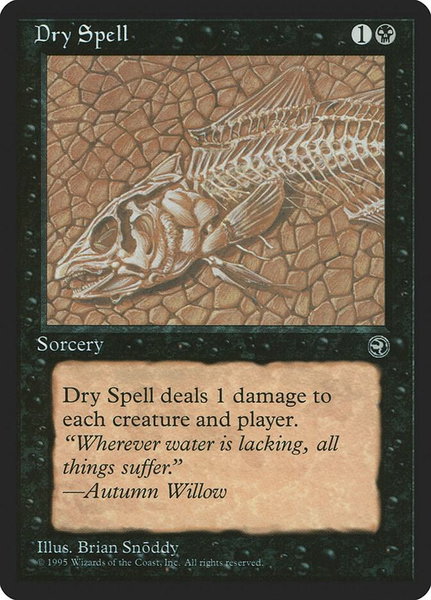 Dry Spell trading card from Homelands Dry Spell - Homelands Magic: The Gathering trading card